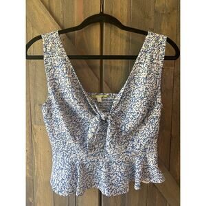 Gianni Bini Carol V-Neck Tie Front Peplum Top